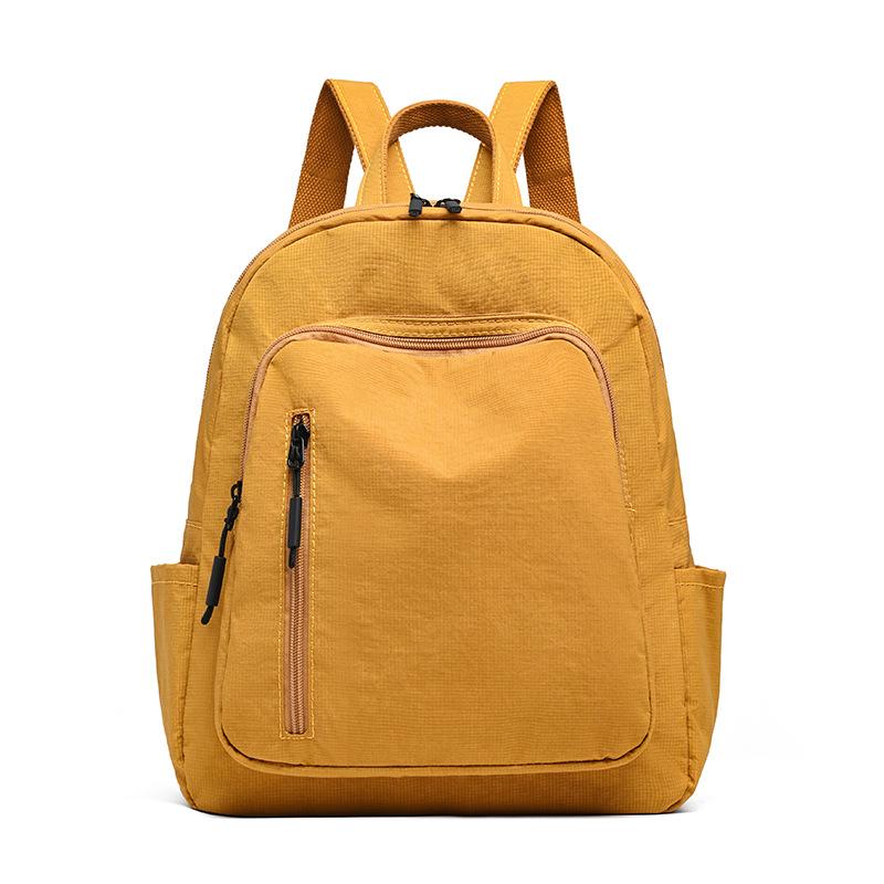 Schoolbag Lightweight Nylon Backpack Women's New Seasonal Casual Versatile Large-capacity Backpack Simple and Fashionable Commuter Bag