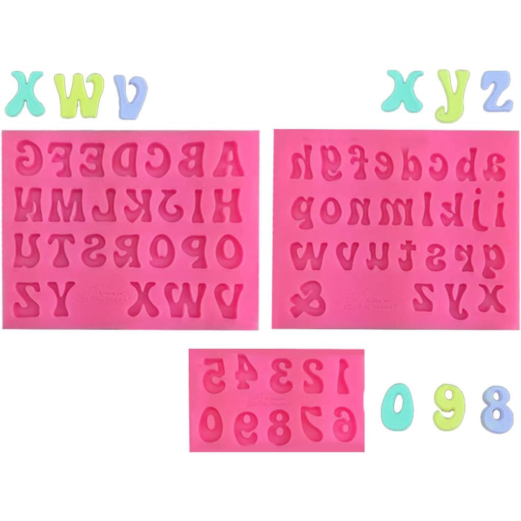 3 sztuk Mini litery formy żywiczne mała cyfra alfabet epoksydowa forma odlewnicza dla DIY brelok wisiorek Chololate narzędzie do dekoracji ciast