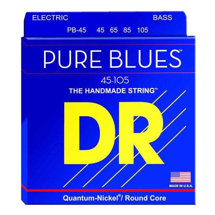 DR PB-45 - Pure Blues - Quantum Nickel, Jeu Guitare Basse, Medium 45-105