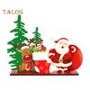 Christmas Table Sign Wooden Snowman Santa Reindeer Xmas Tree Ornaments Merry Christmas Decoration for Home Party DIY Decor