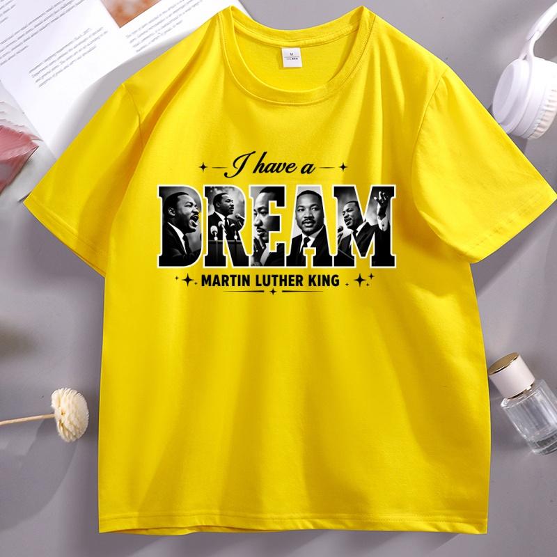 Martin Luther King Tshirt Black History Month Tshirt Mlk Juneteenth Tshirt I Have A Dream Graphic Tees Unisex Unisex Casual T Shirt