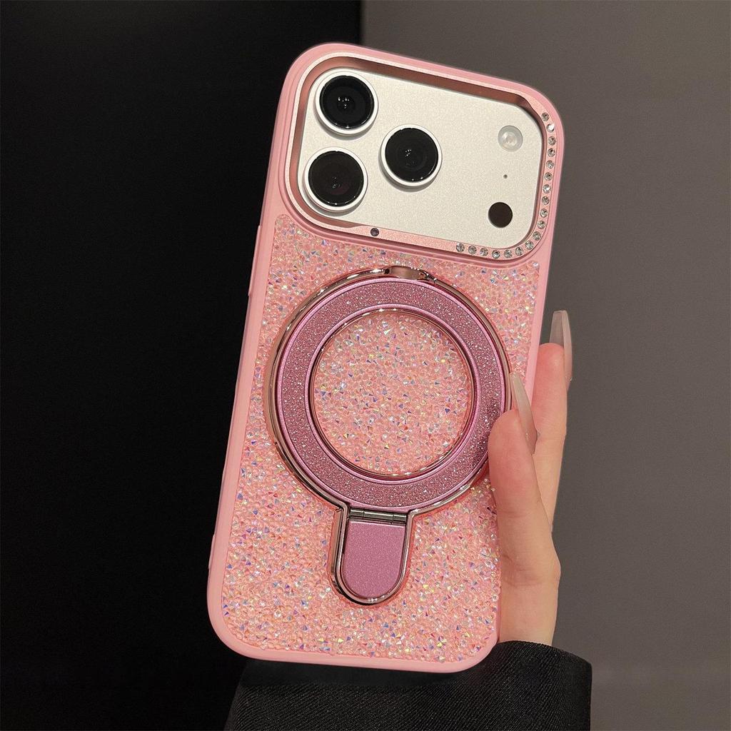 iPhone 17 Pro Max Glitter Case with Magnetic Stand & 16X Drop Protection