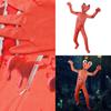 Roblox Rainbow Friends Orange Jumpsuit Kostüm für Kinder mit atmungsaktivem Polyesterstoff