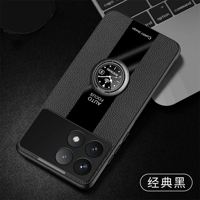 For POCO X7 Pro Case PU Leather Magnetic Holder Phone Cover For POCO X7 F7 Ultra Pro X6 X5 Pro Matte Shell Silicone Bumper Cases