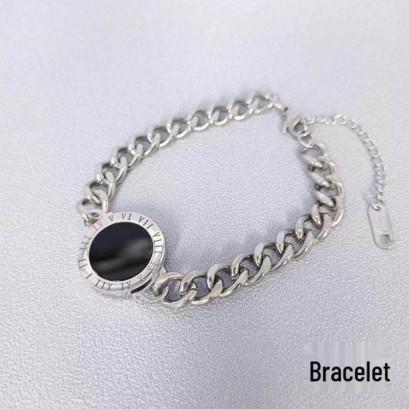 Women's Fashion Titanium Steel Bracelet: Elegant Japanese & Korean Design, Non-Fading Stainless Steel, Versatile Jewelry.