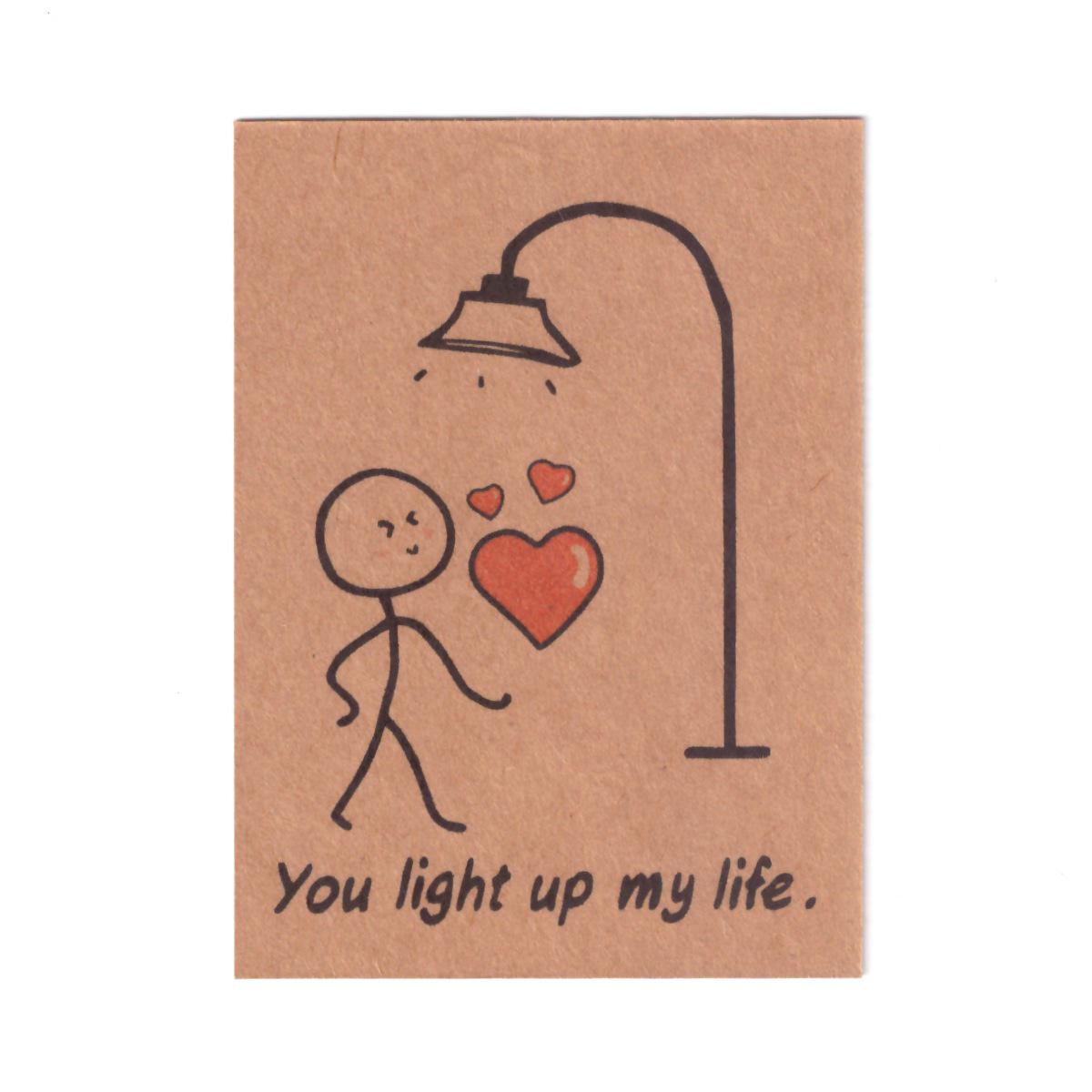 

Natural Crystal Stone Cross-Border Thank You Gift Card in Kraft Paper