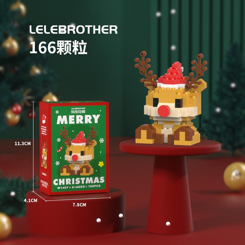 Diy Model Christmas Building Block Santa Claus Snowman Christmas Tree Building Block Toy  Christmas Decoration Party Favours