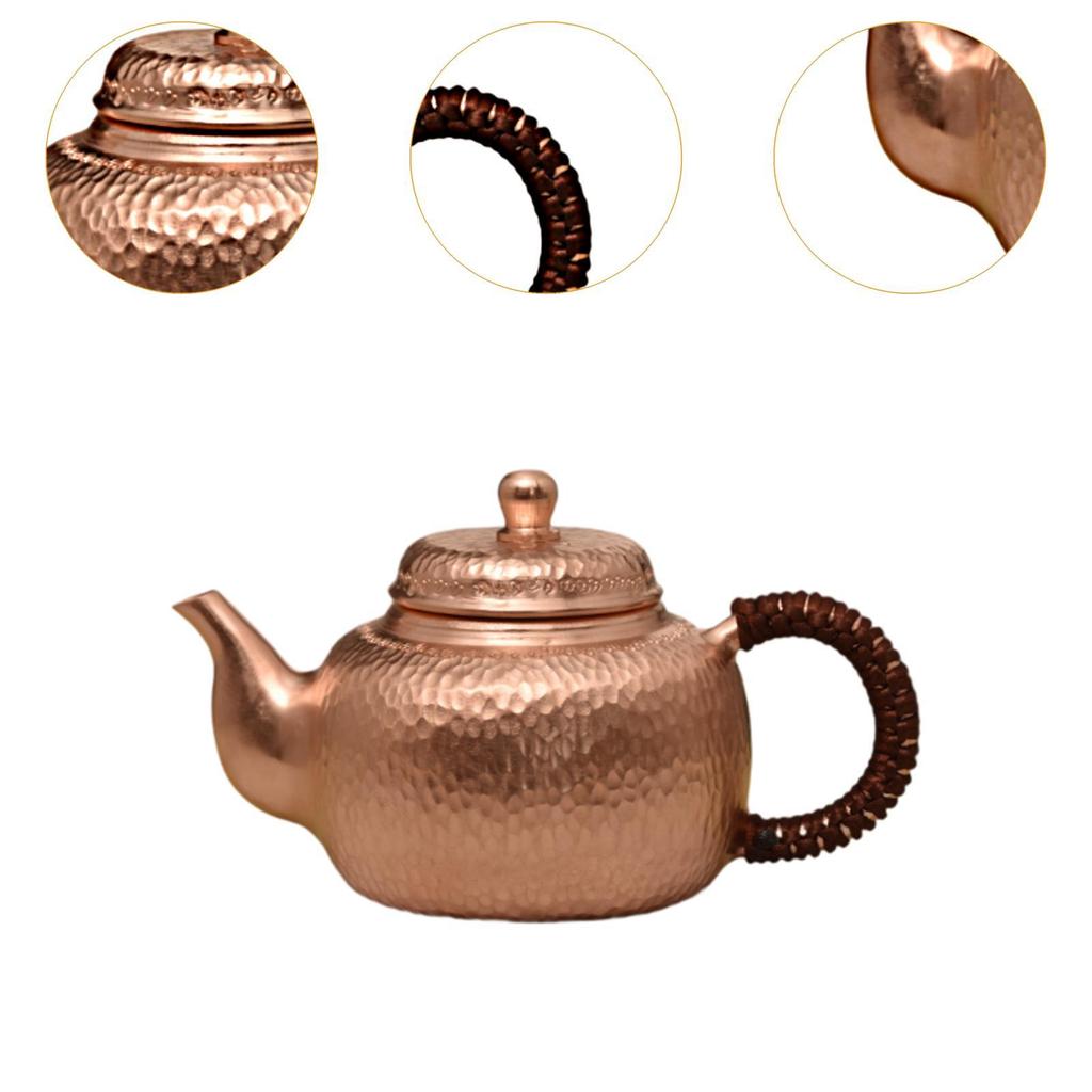 Copper Tea Kettle Hot Water Kettle 350ml Fair Cup Chinese Tea Ceremony Tea Maker Kettle Drinkware for Hotel Tea House Outdoor