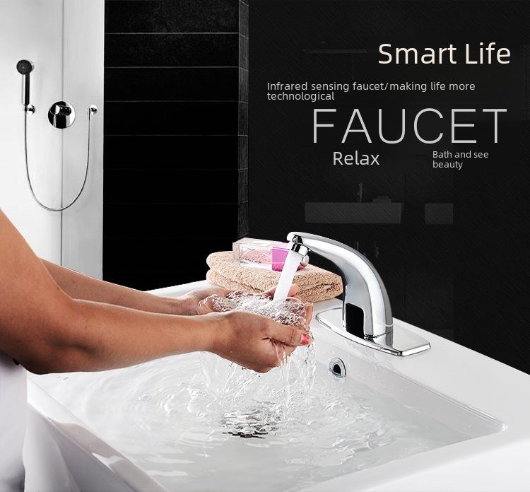 Smart Automatic Infrared Dual-Temperature Faucet for Hands-Free Washing