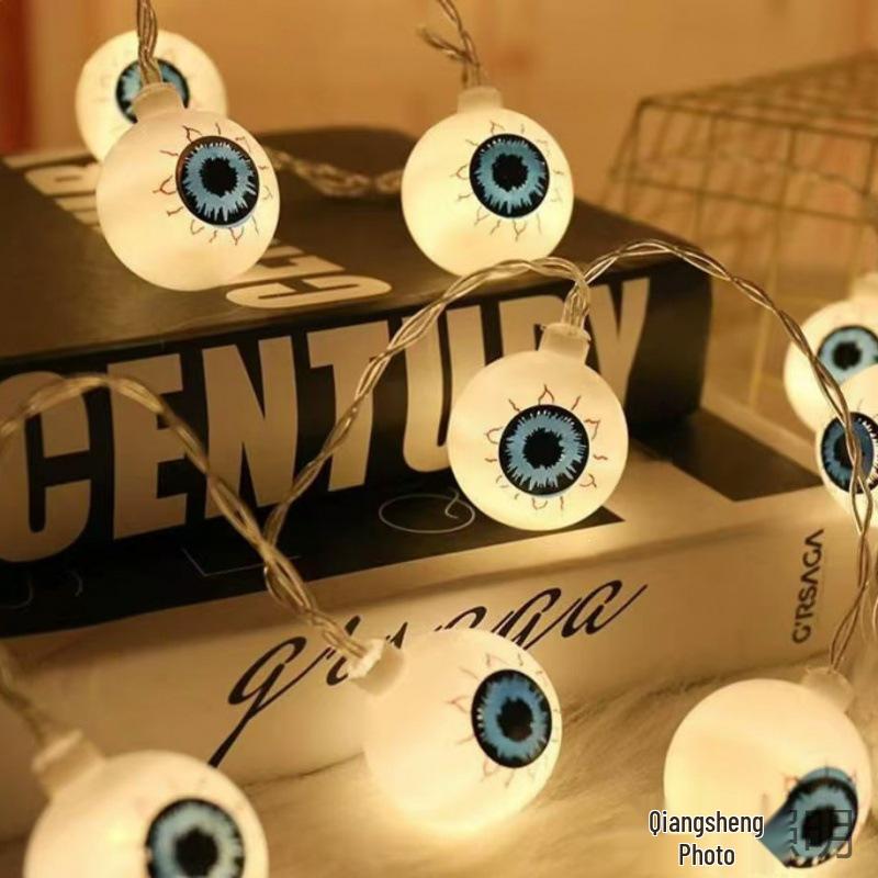 Outdoor Halloween LED Ghost Eye Ball Flashing String Lights for Decoration