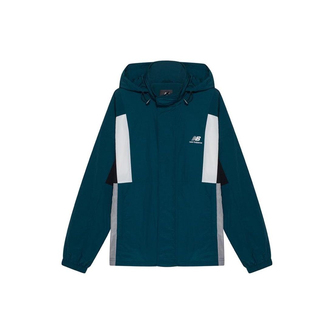 New Balance Athletics Higher Learning Windbreaker Asia Sizing Teal White Unisex NAA33013-GRN L