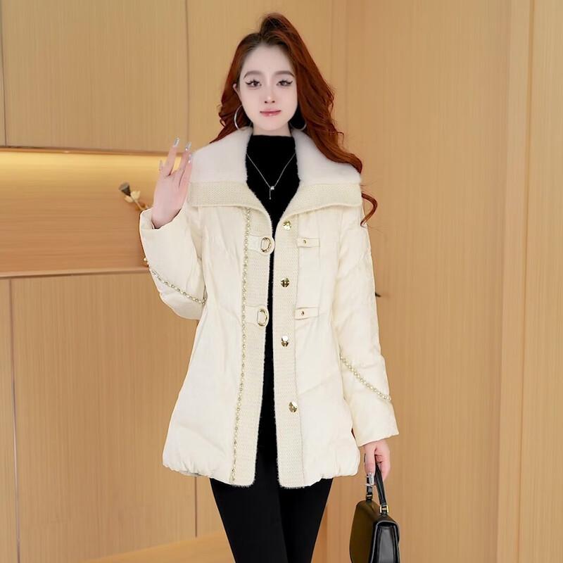 

Woodpecker Women s Mid-Length Wool Blend Tweed Down Jacket 2XL