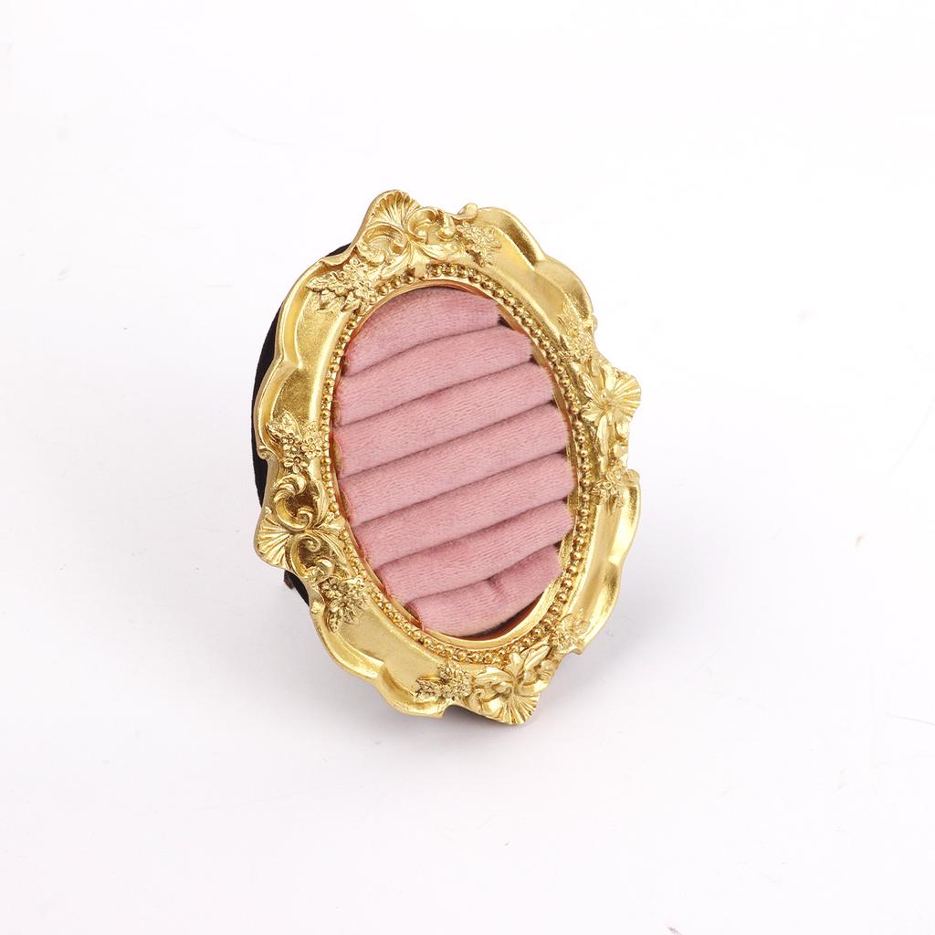 Vintage Ring Display Stand Picture Frame Shape Earring Tray Exquisite Small Size Ornament Jewelry Organizer Rack