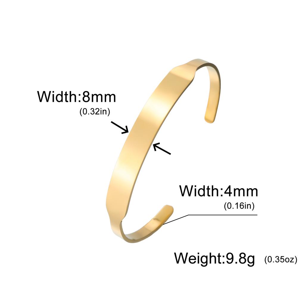 Dawapara Personalisierter Hebräischer Armreif Individuell Graviert Je Zitat Manschettenarmband Edelstahl Schmuck