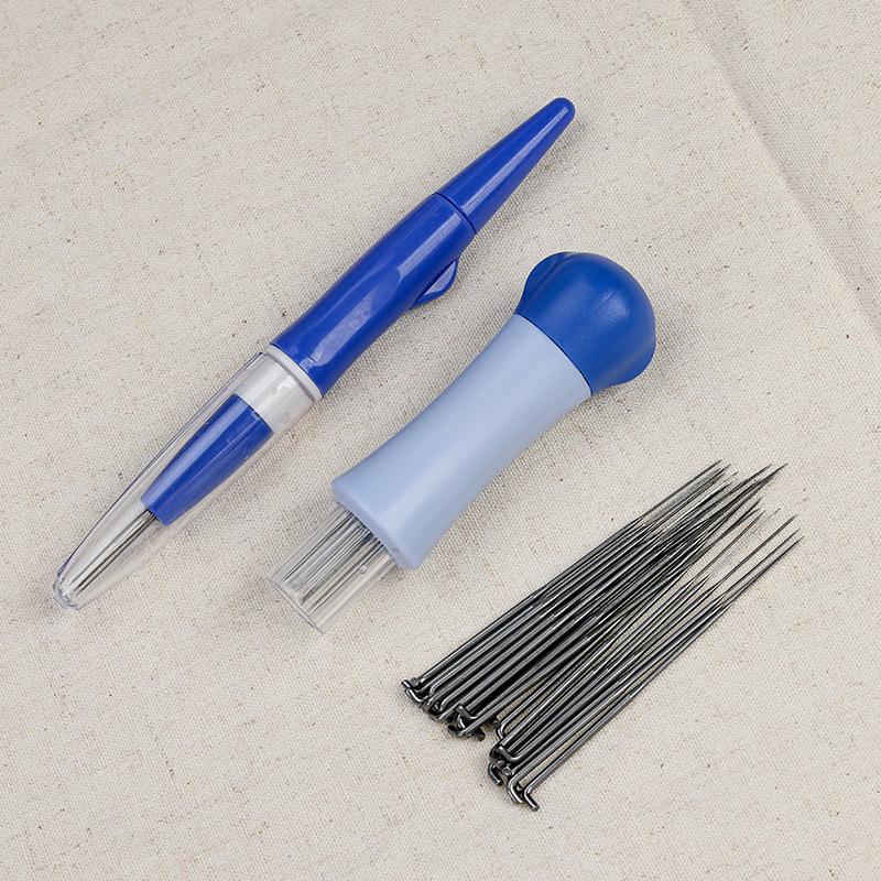 Wool Felt Needle Set with Wooden Handle - 8, 7, 3 Needles for Felting Cats & Dogs