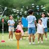 Bubble Machine with Light And Music Automatic Standing Bubble Maker 46.5 Inch Height Adjustable LED Colorful Lighting Party Toy for Backyard Birthday