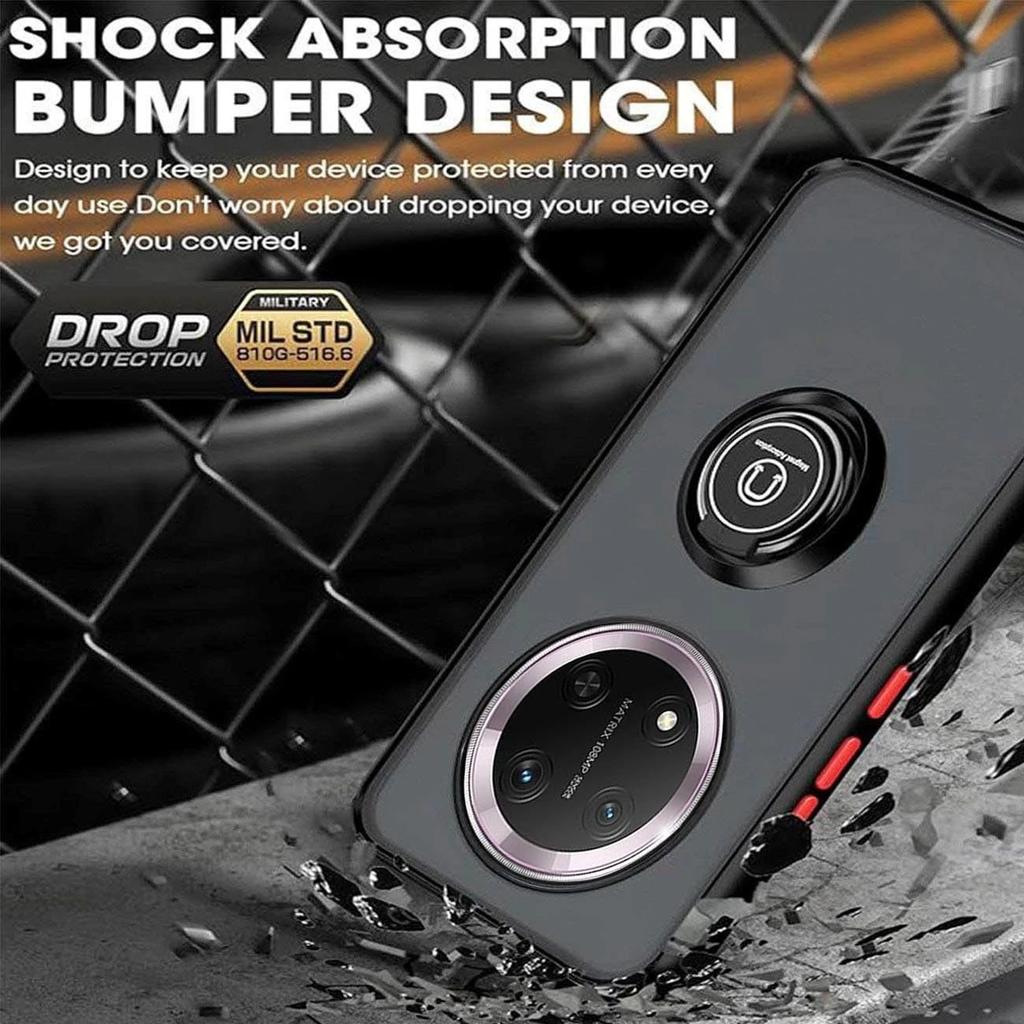 Armor Matte Case For Honor Magic 7 Lite Pro X9c 5G Cover Ring Magnetic Stand Holder Shockproof Coque Shell Fundas