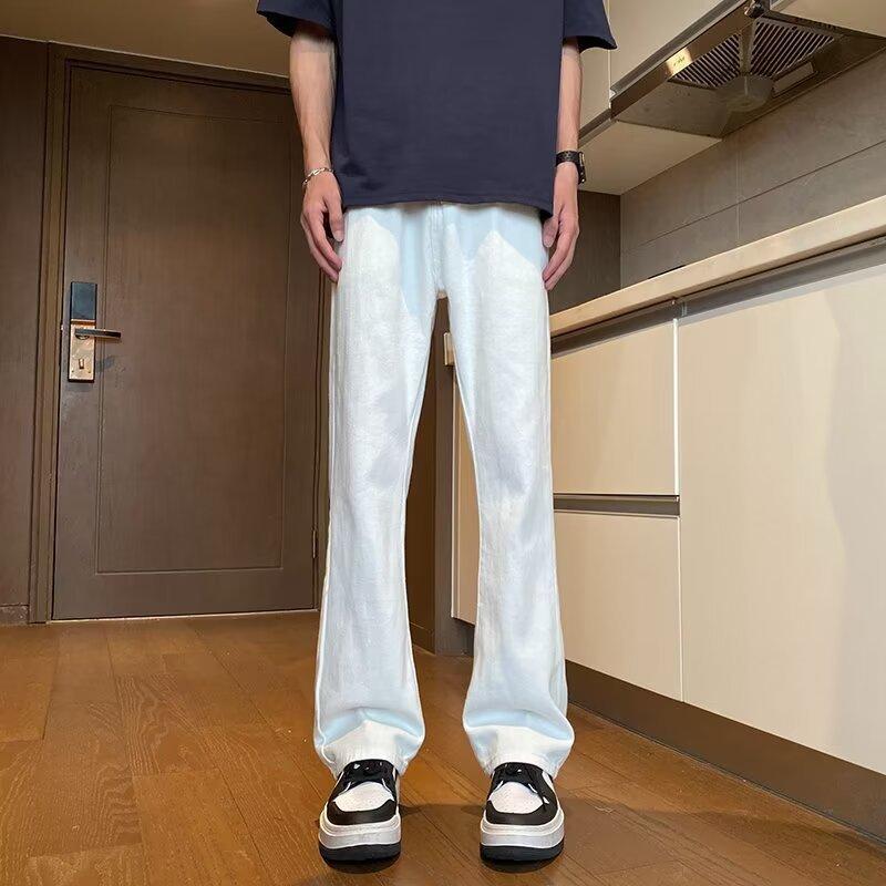 Джинсы мужские JYL Американская пуговица Летние Узкие Расклешенные Повседневные Джинсовые Брюки L