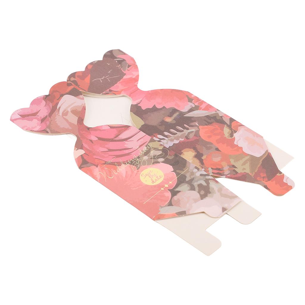 50 Set Wedding Favor Boxes Floral Pattern Retro   Sy Assemble   Boxes Party Favors with Rope   Gift Box