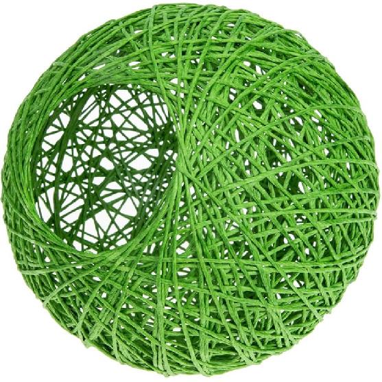

Имитация ротанговой абажур, Модный сферический, Ротанговый ретро абажур, Подходит для спальни, бара, отеля, магазина одежды, ресторана, барной люстры, зелёный