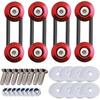 Bumper Quick Release Kit, 4 Sets Quick Release Bumper Clips Fasteners Band, Front Bumper & Rear Bumper Fender Repair Kit (Red)