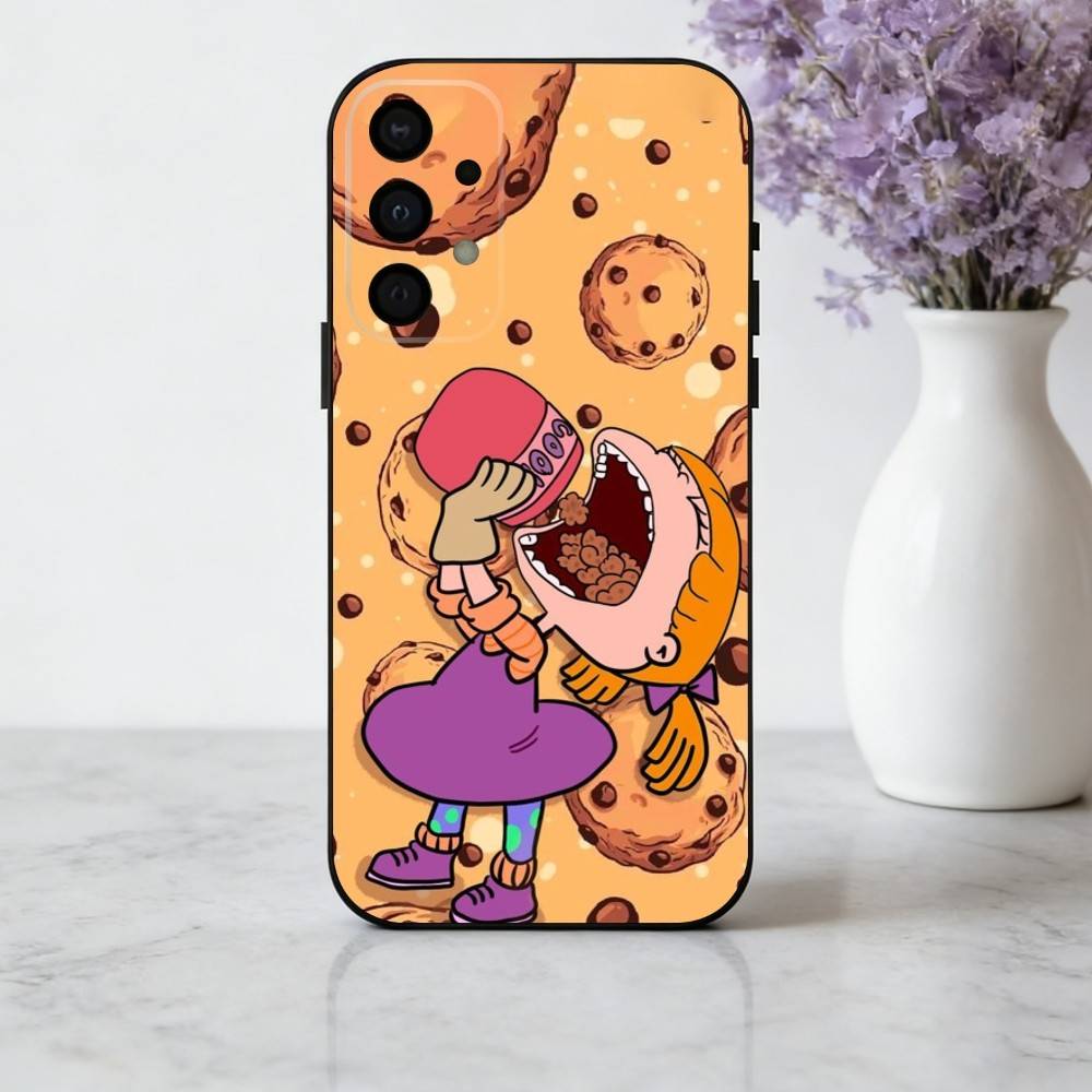 R-Rugrat-T C-Chuckie A-Angelica Phone Case For Samsung Galaxy A73,A72,A71,A70,A53,A52,A51,Soft Silicone Black Cover