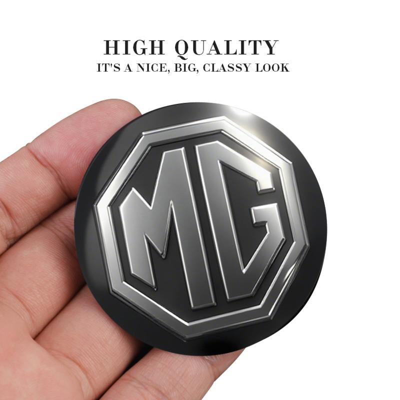 4pcs 56mm Car Aluminum Logo Wheel Center Hub Cap Badge Sticker Accessories For MG 7 6 5 ZS MG4 EV ONE Cyberster HS MG3 EZS GS 3SW