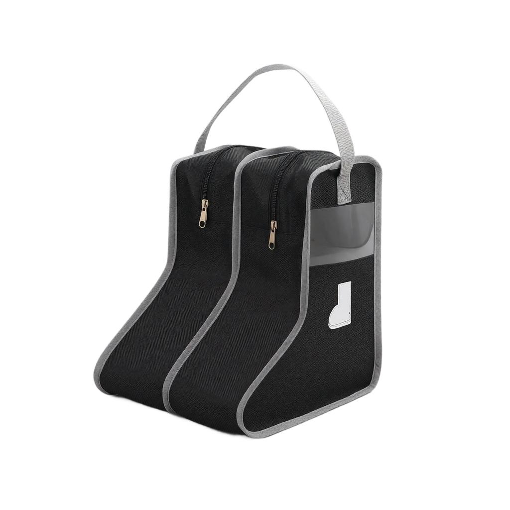 Waterproof Dustproof Short Boot Covers with Transparent Window Dual Zipper Design Durable Material for Shoe Protection and Storage