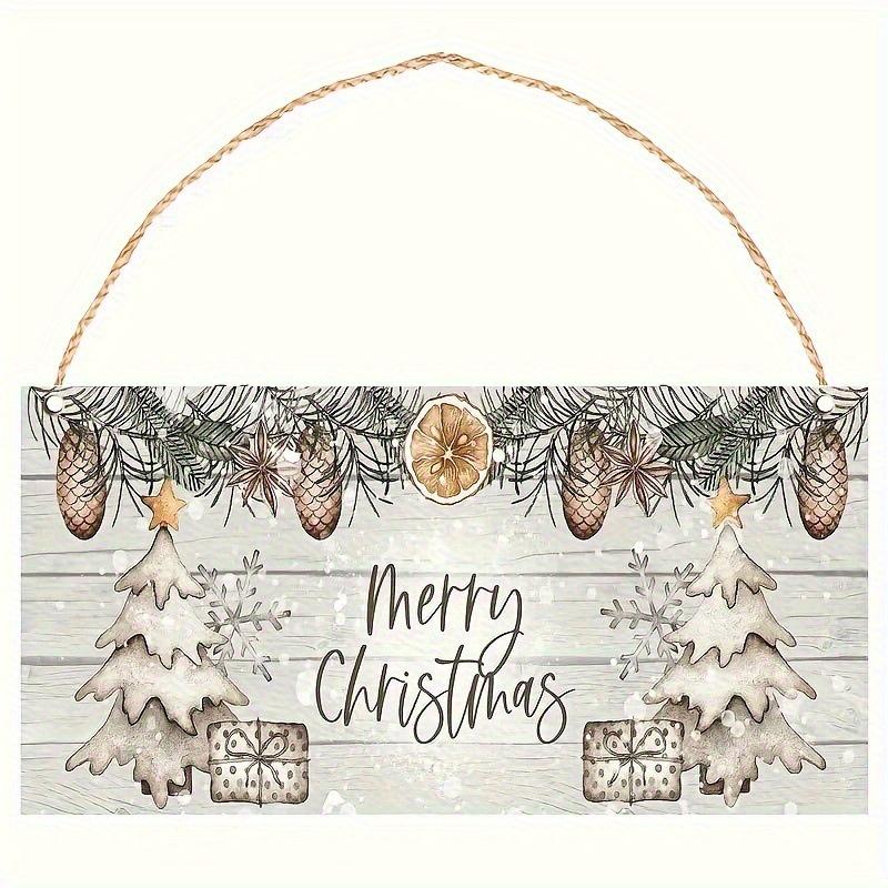 

2D Плоский 20*10см, Рождественское Деревянное Украшение, Логотип Merry Christmas, Рождественская Елка Шишка Креативное Домашнее Украшение, для, Клуба, Кухни, Сада 20*10cm