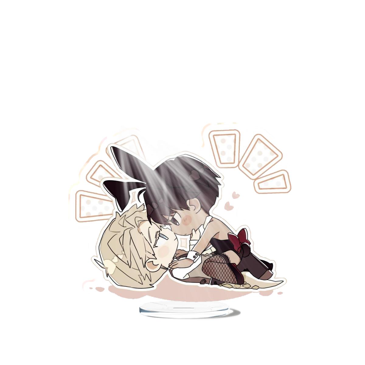 

Anastasia HOT BL Manwha Acrylic Stand Model Plate Decoration Originality Desk Figure Display Couple Tableware Qversion Fun Gift 10 cm