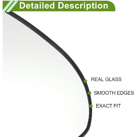 No.876213W400 Mirror Glass Replacement for Kia Sportage 2011-2016 Right Side 1 Pc Convex Non-Heated