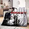 Watching Horror Stimulate Movie Blanket Child Play Character Chucky Blanket Home Couch Warm Bedspreads Soft Flannel Blanket
