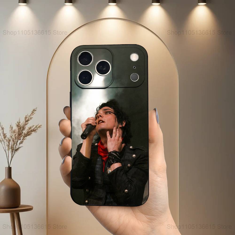

Singer G-Gerard W-WAY For iPhone 12,16,11,14,15,17,13,X,Mini,SE,Max,8,7,XR,XS,Plus,Pro,Soft Silicone Black Case iPhone15PROMAX