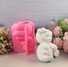 Flexible Silicone Mold Bear Figurine Shaped Candle Molds Scented Aromatherapys Making Mould Handmade Ornament Mould