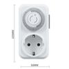 EU Plug Timing Socket 24-hours Cycle Switch Mechanical Timer Automatic Shutdown with Overload Protection 16A 3680W High-power