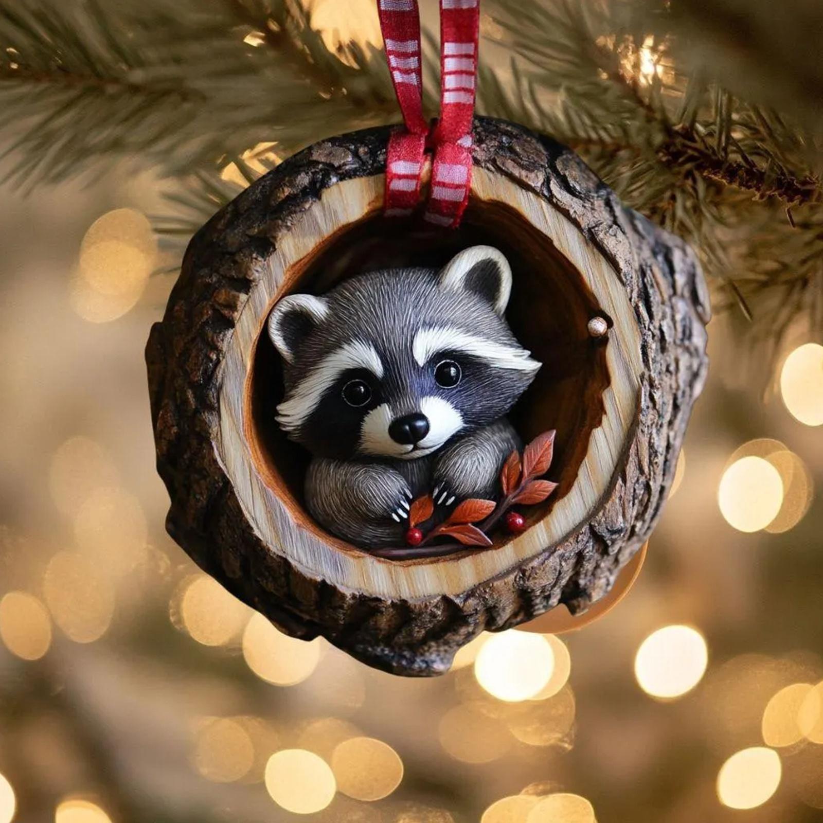 

Christmas Acrylic Animal Pendants, Cute Animals 2D Acrylic Christmas Tree Pendants, Wild Animal Pendants, Home Pendants. One Size