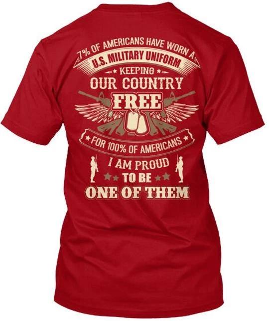 

Veteran 7% Of Americans Have Worn A Us Military TTshirt Made in USA S to 5XL M