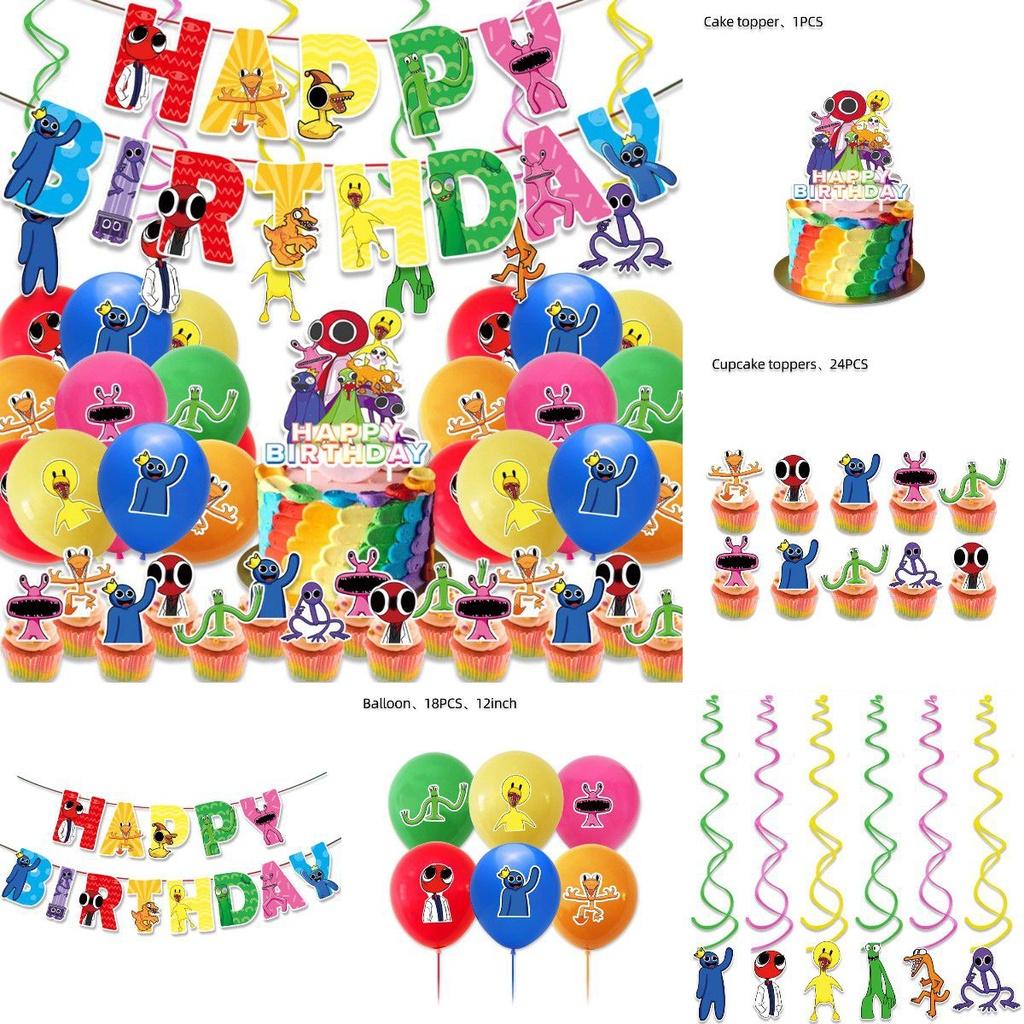 Vibrant Roblox Rainbow Friends Birthday Party Decorations Supplies Kit For Kids