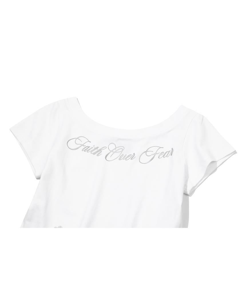 IFYOUWANT Grace One-Shoulder Tee White