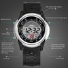 Sports Watch Luminous Waterproof Wear Resistant Alarm Function Stylish Digital Sports Watch for Outdoor Activities Silver