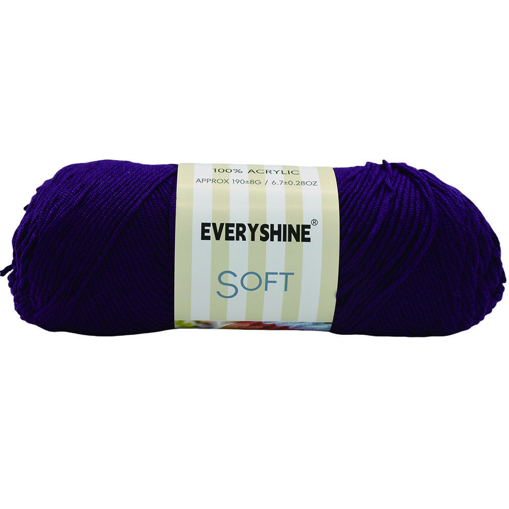 2er-Pack Acrylgarnknäuel (190g/6.7oz, 380m/416yd) – Mehrfarbiges Kammgarn zum Stricken & Häkeln – Weiche Milchfaser für Amigurumi,