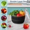 Vegetable Lettuce Leaf Dehydrator with Lid Large Capacity Basket Easy Press Salad Spinner for Kitchen  Use