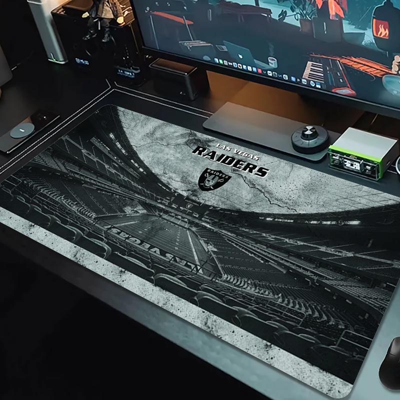 Las Vegas Raiders Mouse Pad Large Gaming Table Cushion Nonslip Laptop Tablet Big Mousepad Xxl Mat Mini Pc Playmat With Lock Edge