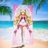 Sailor Moon Usagi Tsukino Beach Towel, Pink Magical Circle Anime Bath Towel