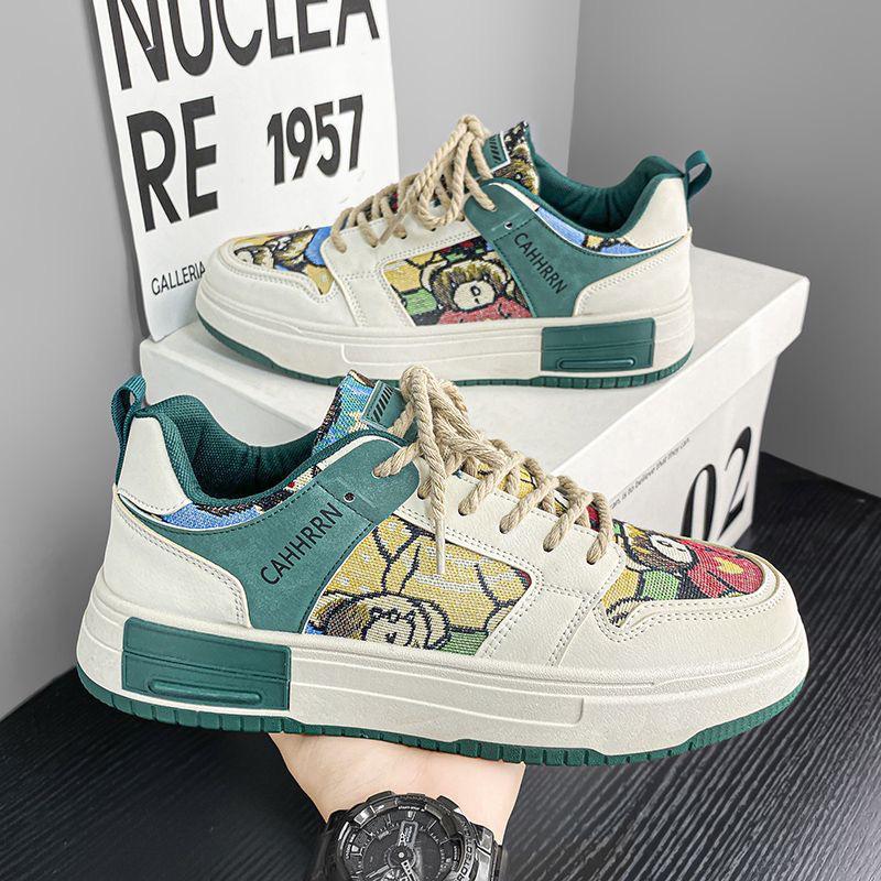 

Мужские весенние дышащие парусиновые кроссовки: Трендовый корейский стиль, универсальный белый цвет, повседневные кеды на толстой подошве 40