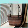 Ethnic Style Tote Bag For Women Large Capacity Summer Fashion With Zipper Closure For Daily Use