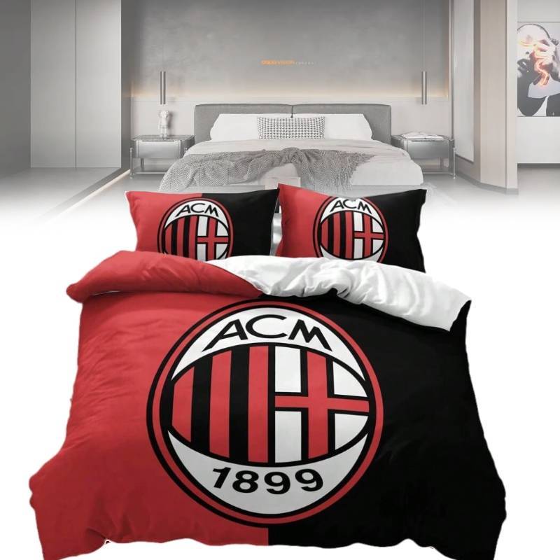 Logo Printed Team Series Three Piece Bedding Set Suitable For Daily Bedroom Use
