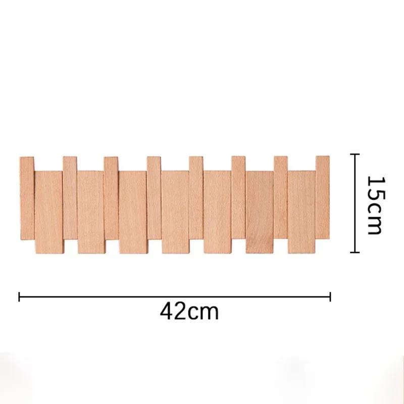 Beech Wooden Clothes Hangers Wall Mounted Organizer Clothes Hangers Piano Cap Hat Hanging Organizers Multipurpose Clothing Rack