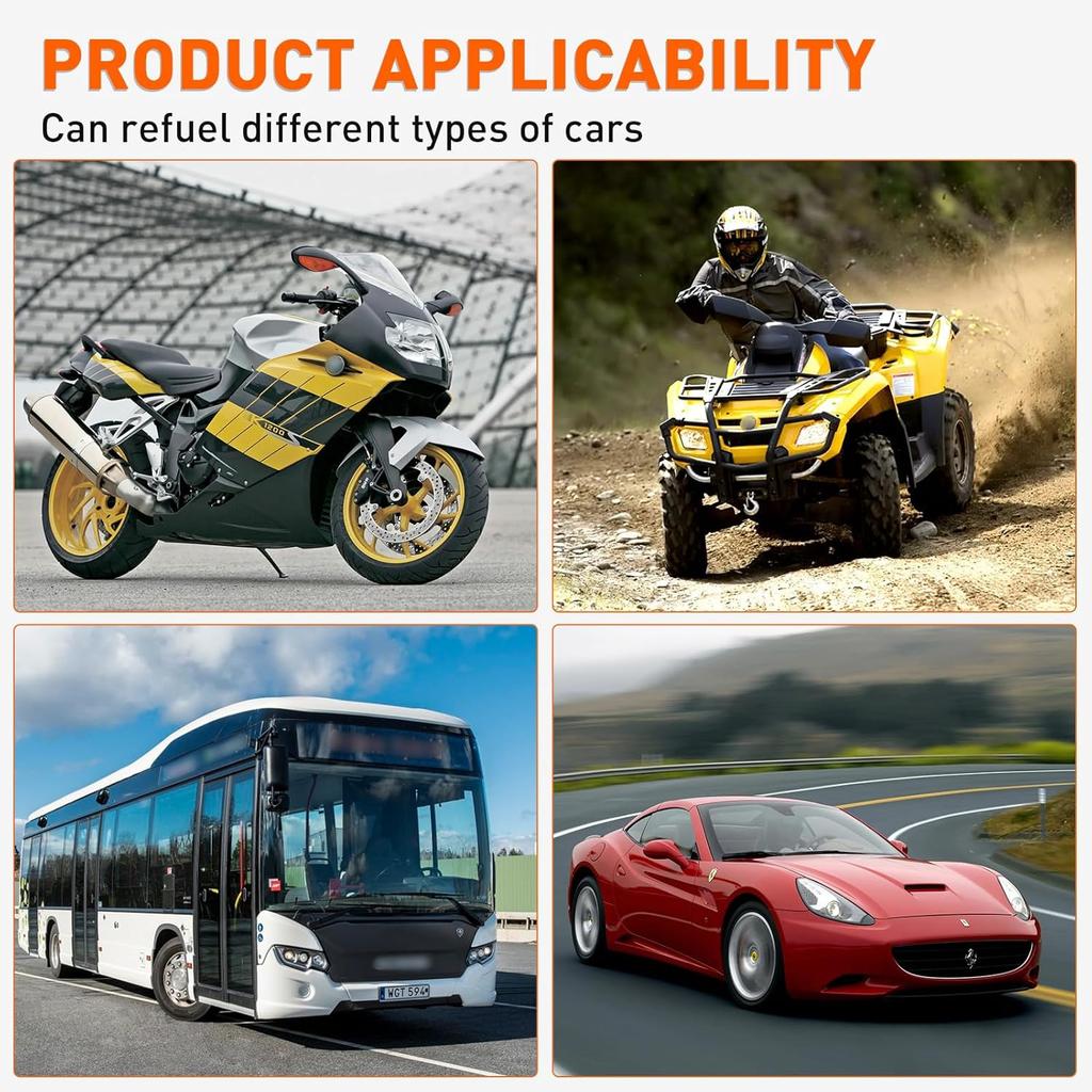 Steel Bendable Universal Spout Funnel with Filter and Flexible Pipe - Galvanized for All Automotive Oils, Diesel Fuel and Other Liquids - Silver