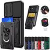 Heavy Duty Armor Case For Samsung Galaxy A14 A15 A16 A06 A07 A57 A37 A56 A36 A26 A54 A34 A55 A35 A05S Card Holder Slot Cover